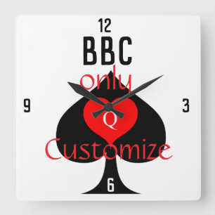 BBC Nur Blade Spade signieren Thunder_Cove Quadratische Wanduhr