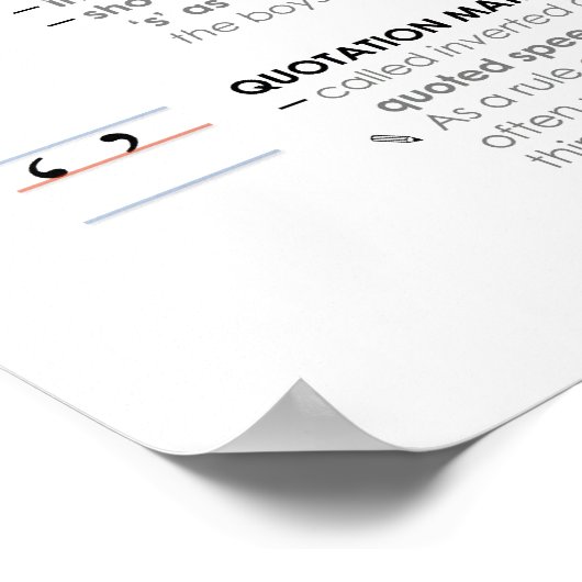 BBF Interpunktion II Klassenposter Poster (Ecke)