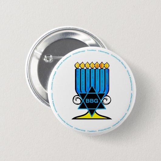 BBG Menorah Knöpfe! Button (Vorne & Hinten)