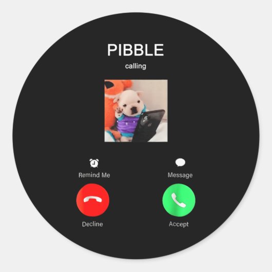Bble Is Calling Funny Meme For Meme Fans Dog Lover Runder Aufkleber (Vorderseite)