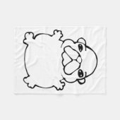 Bble Meme Funny Dog Brainrot Wash My Belly Meme  Fleecedecke (Vorderseite (Horizontal))