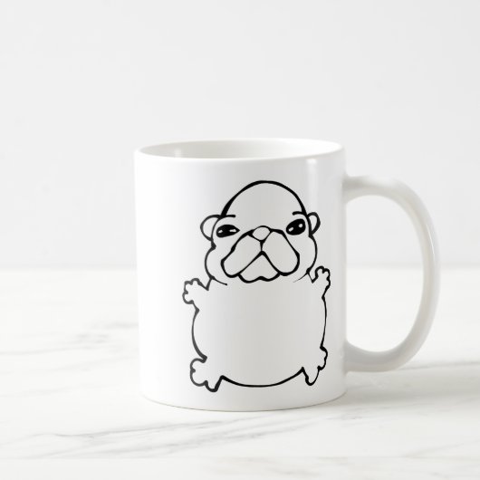 Bble Meme Funny Dog Brainrot Wash My Belly Meme  Kaffeetasse (Rechts)