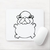 Bble Meme Funny Dog Brainrot Wash My Belly Meme  Mousepad (Mit Mouse)