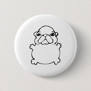 Bble Meme Lustiger Hund Brainrot Wasch meinen Bauc Button