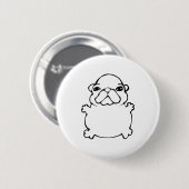 Bble Meme Lustiger Hund Brainrot Wasch meinen Bauc Button (Vorne & Hinten)