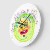 Bble Smile Meemogie Emoji Art Große Wanduhr (Winkel)