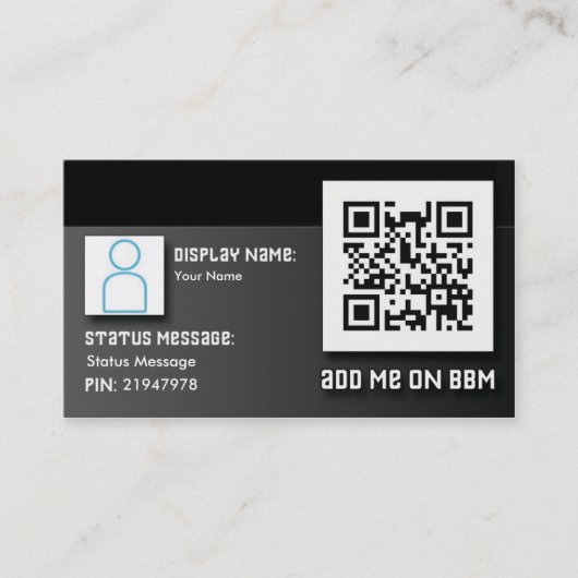BBM Barcode-Visitenkarten Visitenkarte (Vorderseite)