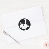 BBOY-Aufkleber weiß Runder Aufkleber (Umschlag)