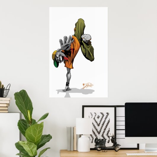BBOY-Pose Poster (Heimbüro)