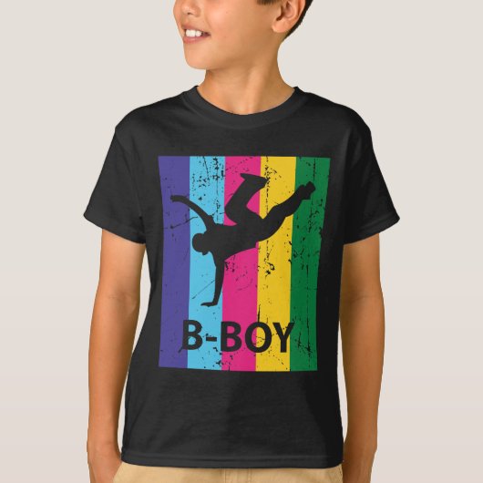 Bboy Retro 70er Vintages Breakdancing T-Shirt (Vorderseite)