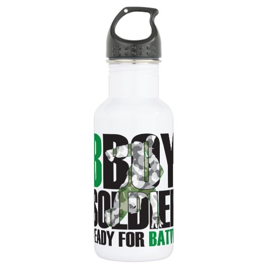BBoy Soldat Trinkflasche (Vorderseite)
