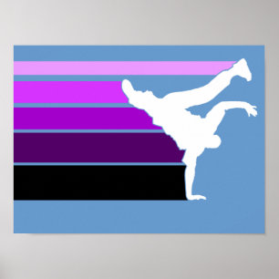 BBOY Steigung prpl weißes Plakat