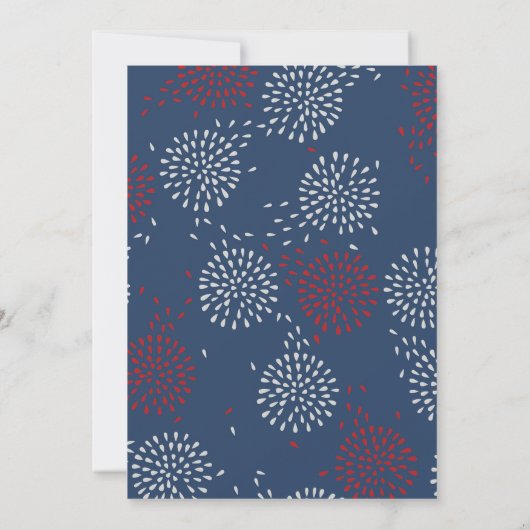 BBQ | 4. Juli Geburtstag Einladung (Rückseite)