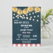 BBQ | 4. Juli Geburtstag Einladung (Stehend Vorderseite)