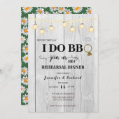 BBQ | Abendessen Probe | Dusche für Paare Einladung (Vorne/Hinten)