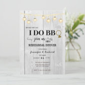 BBQ | Abendessen Probe | Dusche für Paare Einladung (Stehend Vorderseite)