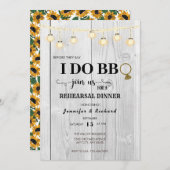 BBQ | Abendessen Probe | Dusche für Paare Einladung (Vorne/Hinten)