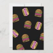 BBQ and Pool Party Neon Birthday Invitation Einladung (Rückseite)