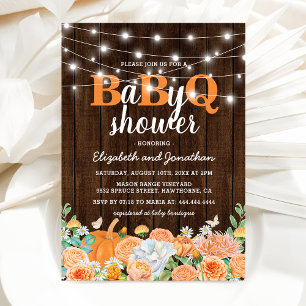 BBQ-Baby-Party für Paare   Herbst-BaByQ-Barbecue Einladung