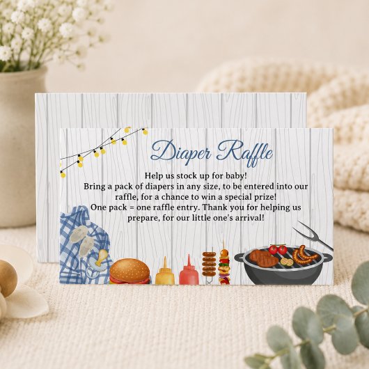 BBQ-Baby-Shower-Windel-Raffle Begleitkarte