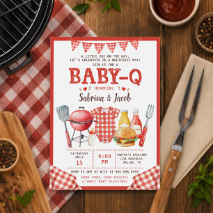 BBQ-Barbecue-Baby-Q-Baby-Shower-Einladung Einladung
