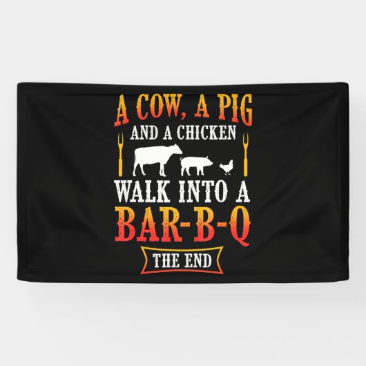 BBQ | Barbecue Grillen Joke Gift Grill Master Koch Banner (Horizontal)