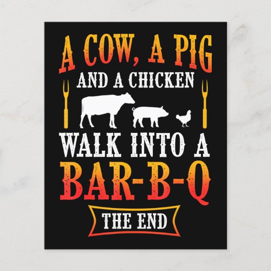 BBQ | Barbecue Grillen Joke Gift Grill Master Koch Flyer (Vorne)