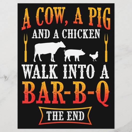 BBQ | Barbecue Grillen Joke Gift Grill Master Koch Flyer (Vorne)