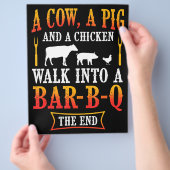 BBQ | Barbecue Grillen Joke Gift Grill Master Koch Flyer (Hand)