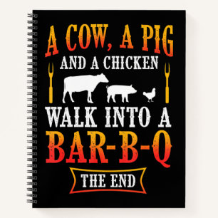 BBQ Barbecue Grillen Joke Gift Grill Master Koch Notizblock