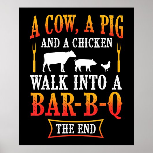 BBQ | Barbecue Grillen Joke Gift Grill Master Koch Poster (Vorne)