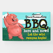 BBQ.Barbecue.Pig Roast.Grill.Cookout.Customizable Banner (Horizontal)