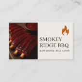 BBQ Barbecue Restaurant Catering Service Photo Visitenkarte (Vorderseite)