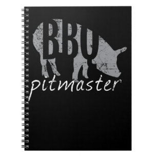 BBQ BBQ Pitmaster Schwein Grillen Grilltag Notizblock