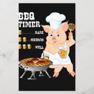 BBQ   BBQ Timer Schwein Grill Barbecue Bierliebhab Flyer