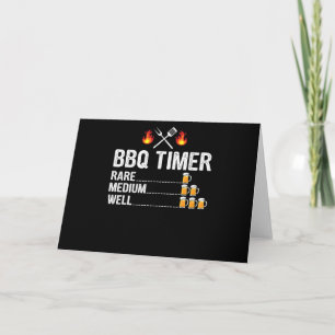 BBQ   BBQ-Timer Trinken Grillen Grill Bier Feiertagskarte