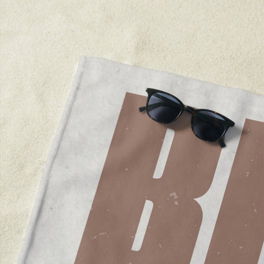 BBQ Beer Beach, All we need, brown Strandtuch (Beispiel)