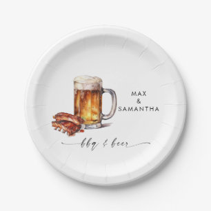 BBQ & Bier Personalisiert  Pappteller