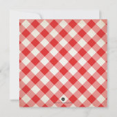 BBQ Birthday Red Gingham Print Einladung (Rückseite)
