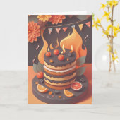 BBQ Birthday Wishes Karte (Gelbe Blume)