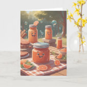BBQ Birthday Wishes Karte (Gelbe Blume)