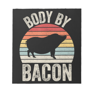 BBQ Body by Bacon Pork Barbecue GRILLEN Grillen Notizblock
