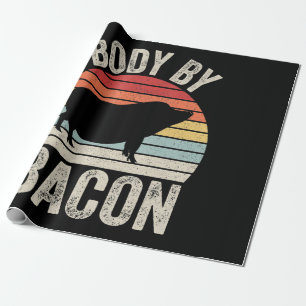 BBQ   Body By Bacon Schweinebarbecue BBQ Grillen Geschenkpapier