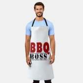 BBQ Boss Typography Grill Apron Schürze (Getragen)