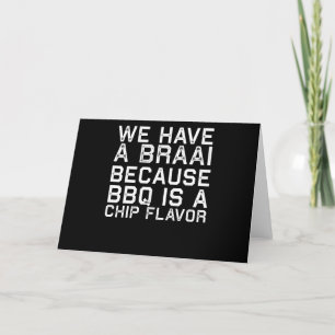 BBQ Braai Funny South Africa Family BBQ Gift Feiertagskarte