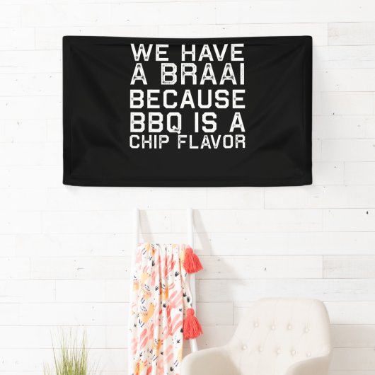 BBQ | Braai Funny South Africa Family GRILLEN Gift Banner (Insitu)