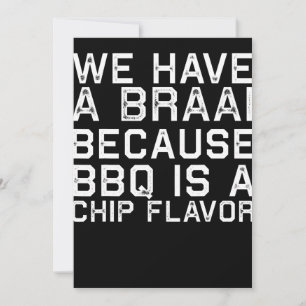 BBQ Braai Funny South Africa Family GRILLEN Gift Feiertagskarte