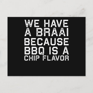 BBQ   Braai Funny South Africa Family GRILLEN Gift Feiertagspostkarte