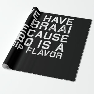 BBQ Braai Funny South Africa Family GRILLEN Gift Geschenkpapier