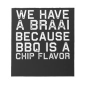 BBQ | Braai Funny South Africa Family GRILLEN Gift Notizblock (Vorderseite)